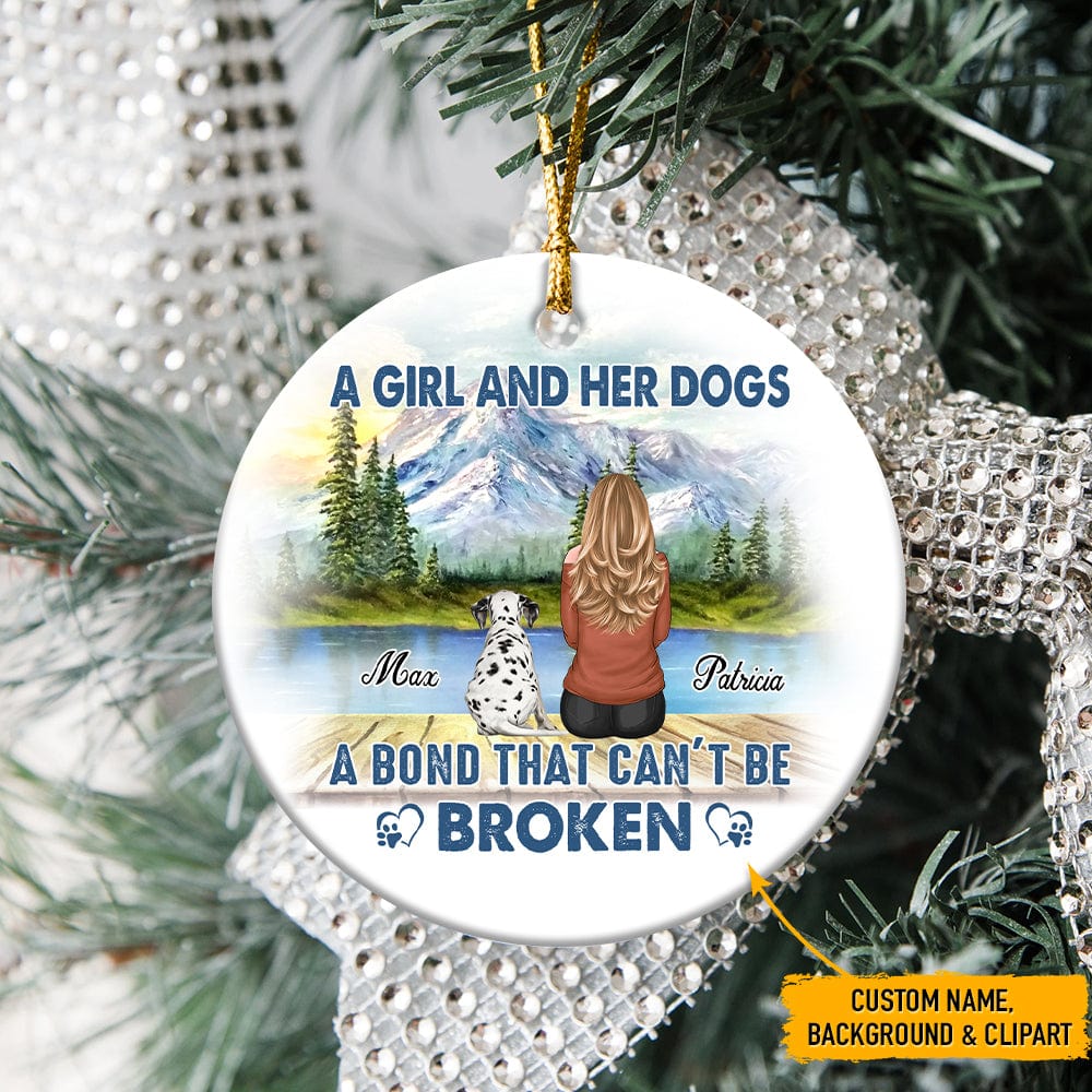 A Girl And Her Dogs Dog Ornament T286 HN590 - Image 3