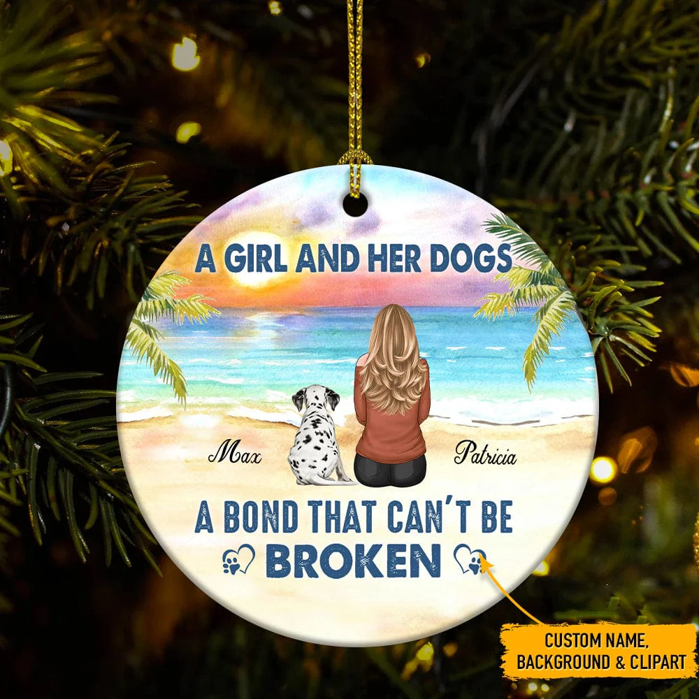 A Girl And Her Dogs Dog Ornament T286 HN590 - Image 4