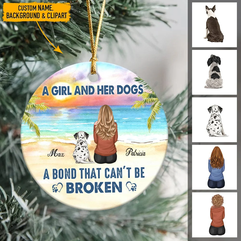 A Girl And Her Dogs Dog Ornament T286 HN590 - Image 5