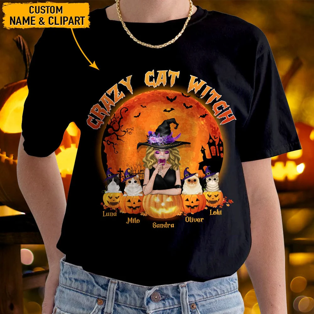 Crazy Cat Witch Cat Shirt N304 HN590 - Image 3
