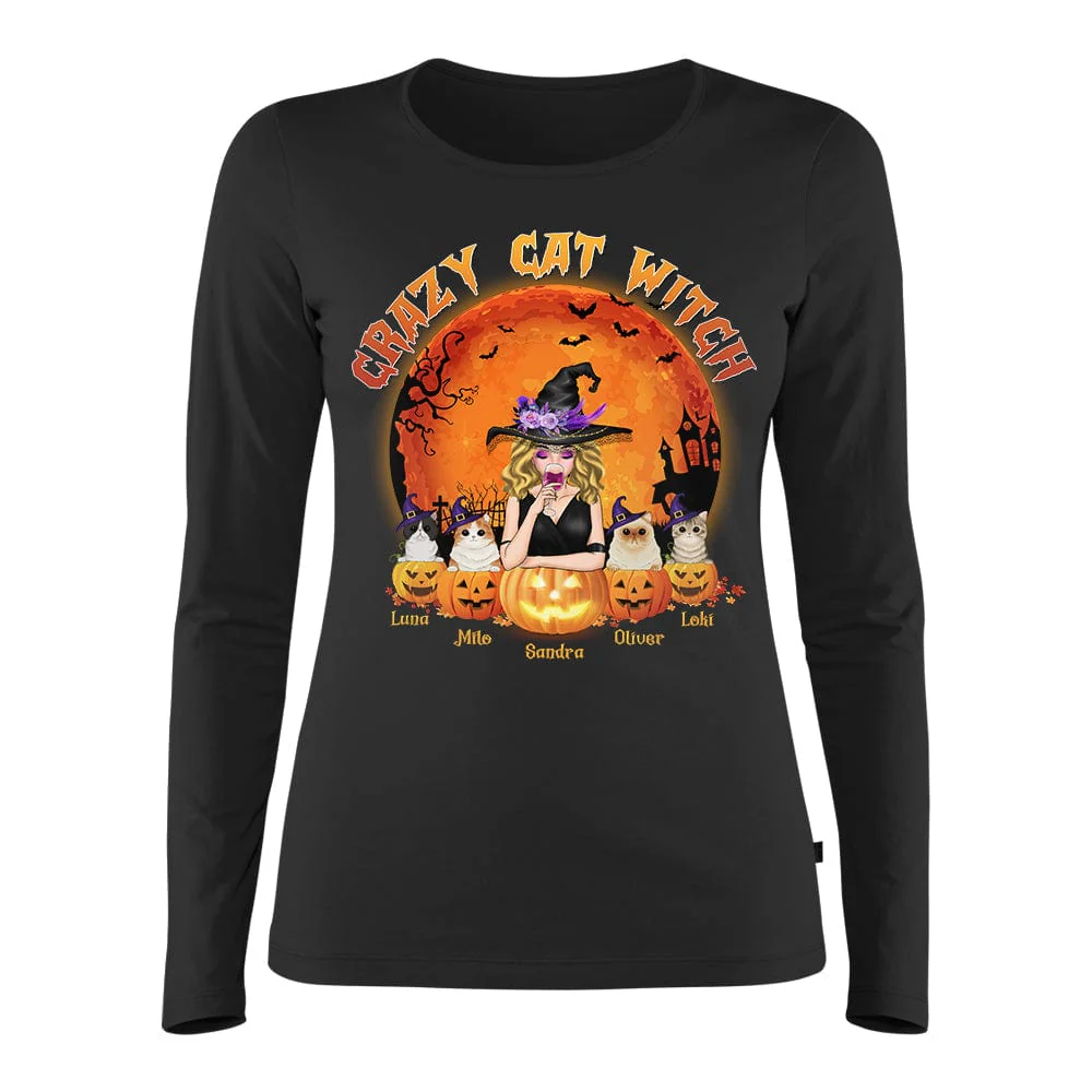 Crazy Cat Witch Cat Shirt N304 HN590 - Image 6
