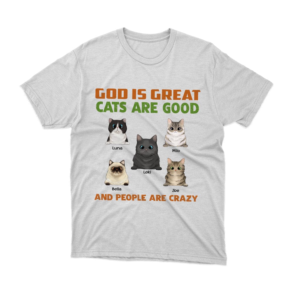God Is Great Cats Are Good Cat Shirt T368 HN590 - Image 4