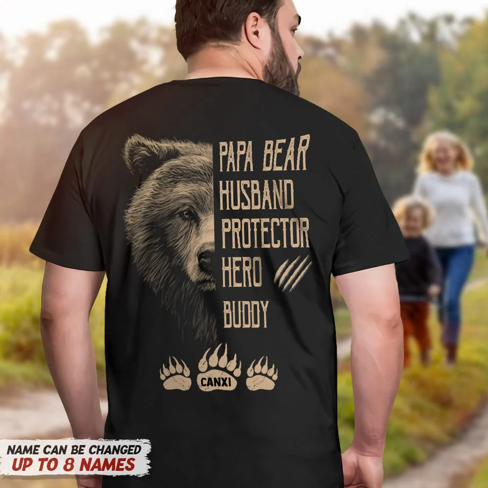 Papa Bear Husband Protector Hero Bear Shirt N304 HN590 - Image 6