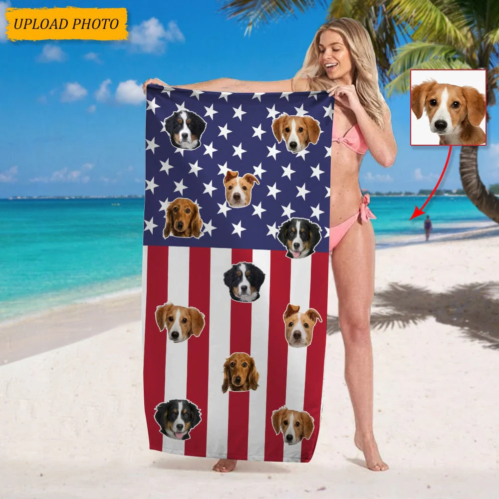 Custom Photo Dog Beach Towel K228 888508 - Image 4