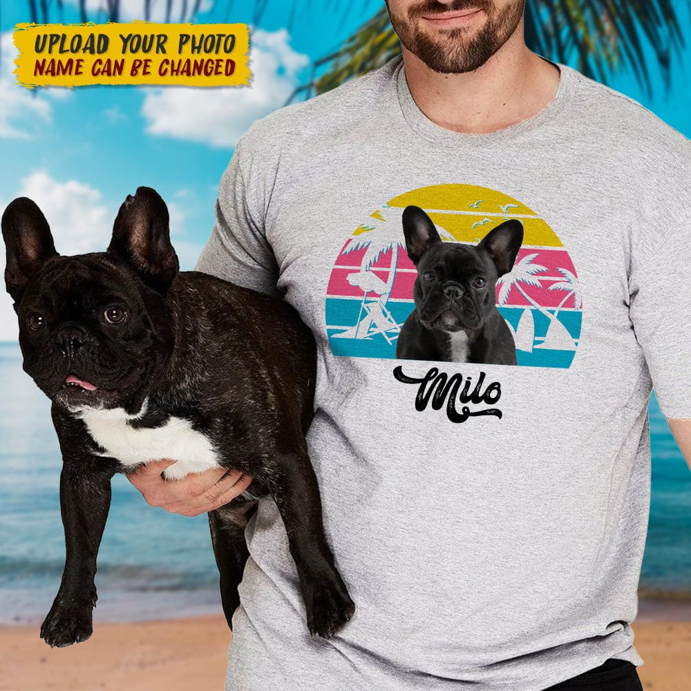 Custom Photo Summer Vibes Beach Dog Shirt K228 888516 - Image 4