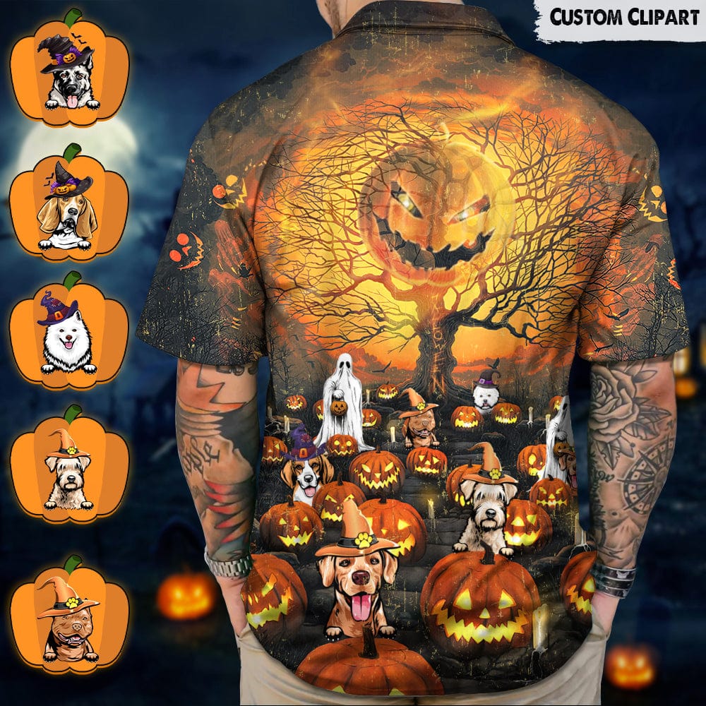 Custom Photo Cat Dog Halloween Hawaiian Shirt N304 888535 - Image 4