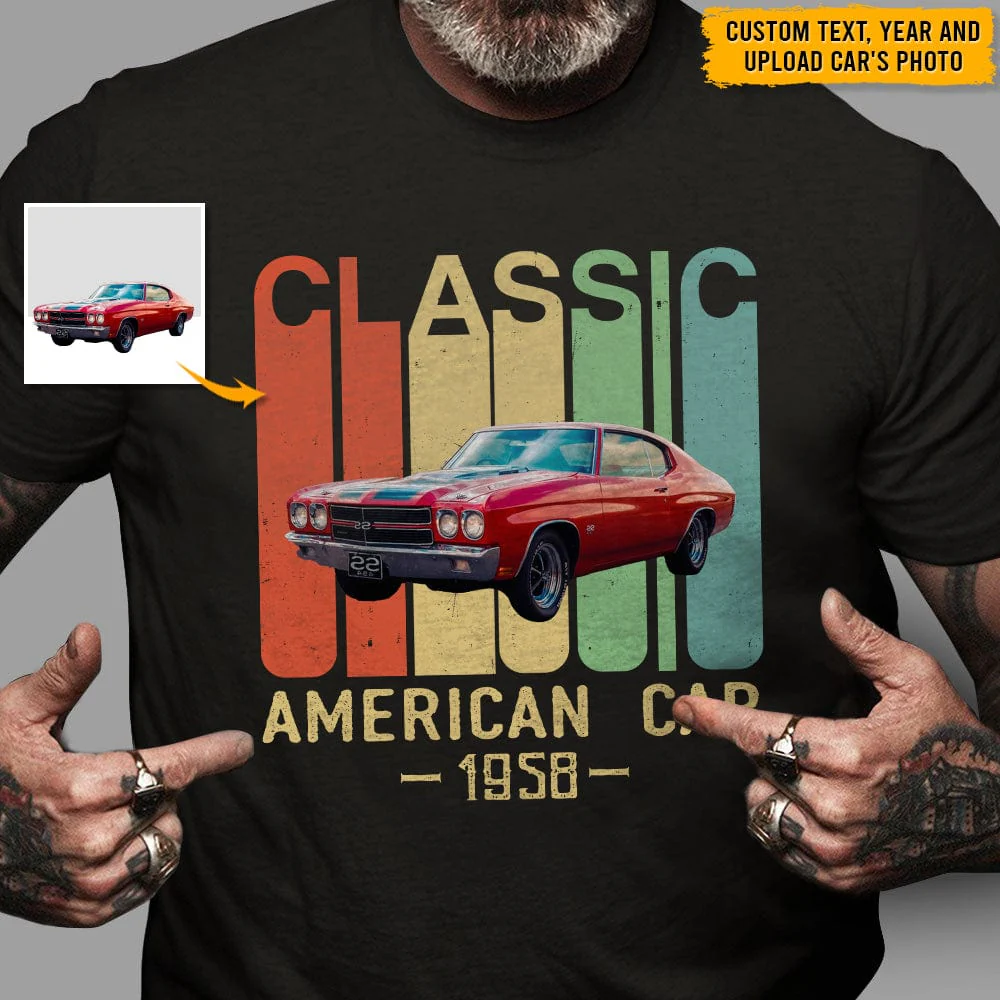 Custom Photo Classic Car Vintage Car Shirt N304 HN590 - Image 5