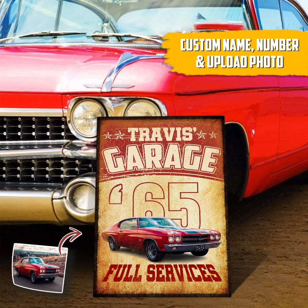 Custom Photo Garage Full Services Car Metal Sign N304 888565 - Image 5