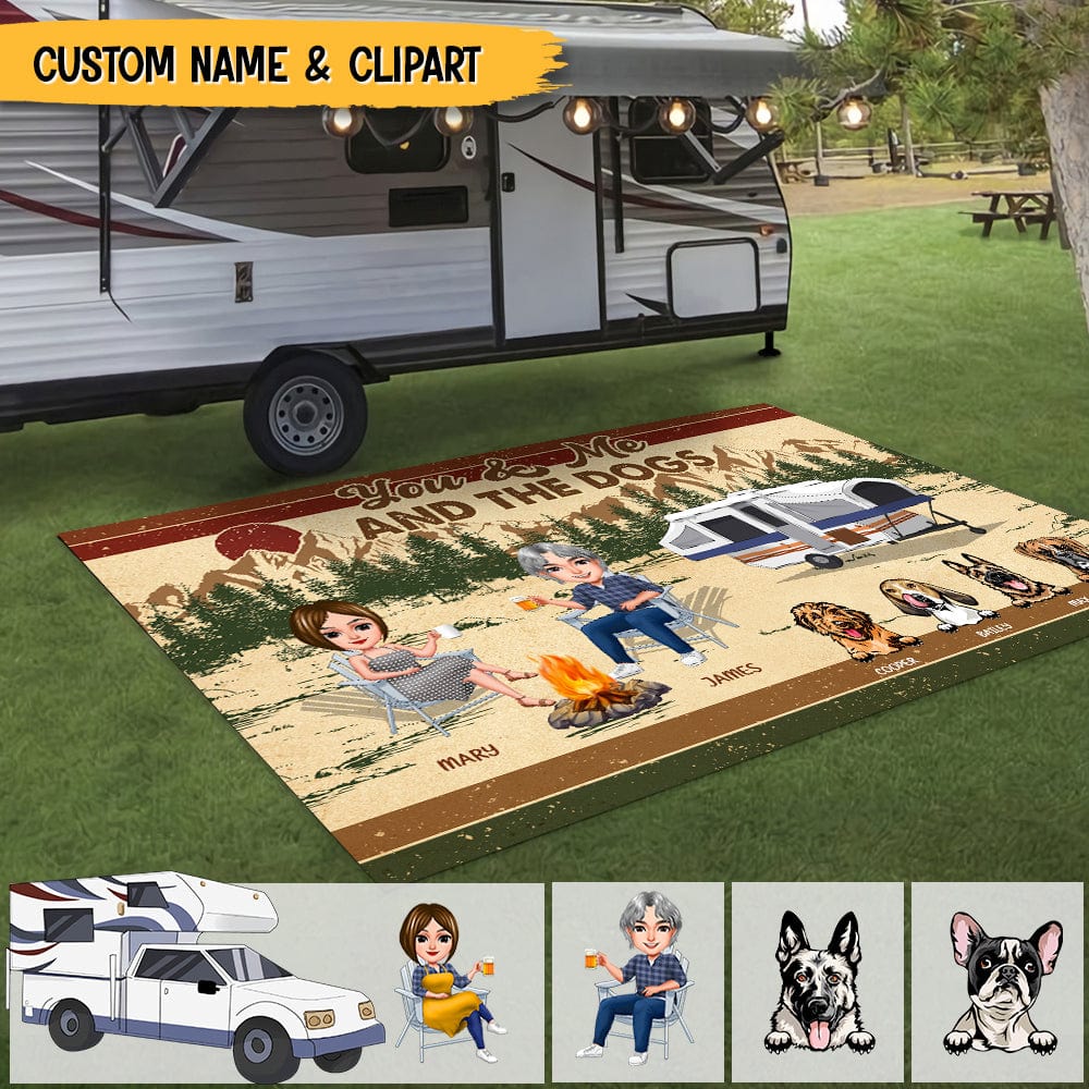 You Me And The Dog Vintage Camping Patio Mat N304 HN590 888579 - Image 4