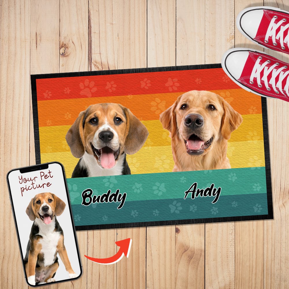 Vintage Retro Dog Cat Doormat Custom Photo Doormat K228 HN590 - Image 2