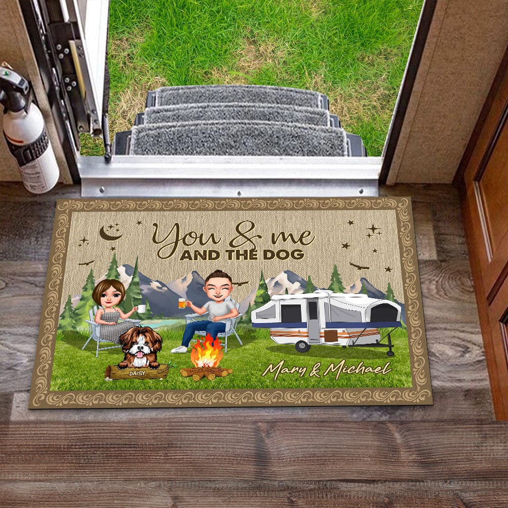 You & Me And The Dogs Husband Wife Family - Couple Gift Camping Dog Doormat K228 888618 - Image 3