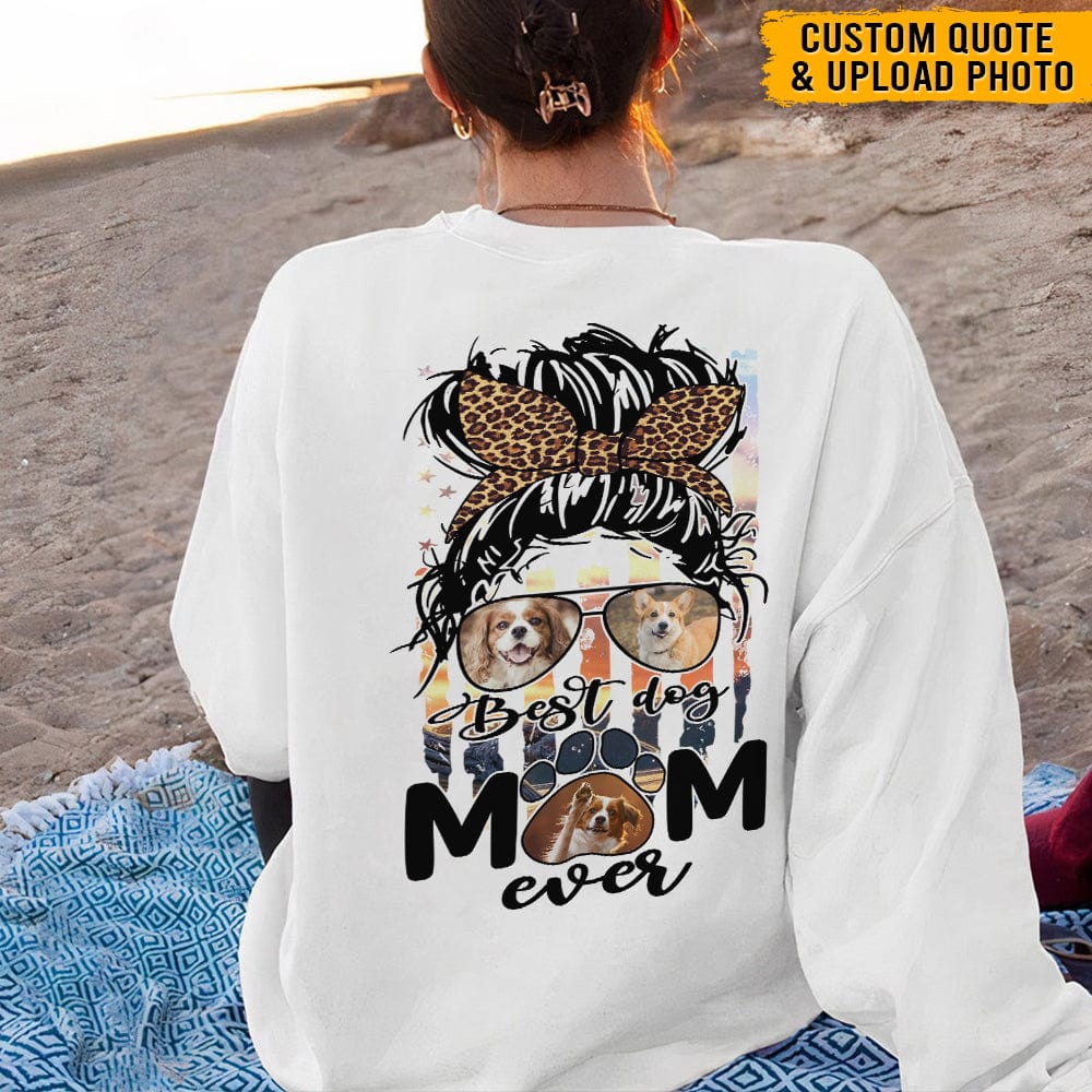 Custom Photo Dog Mom Ever Flag Back Dog Shirt N369 HN590 - Image 3