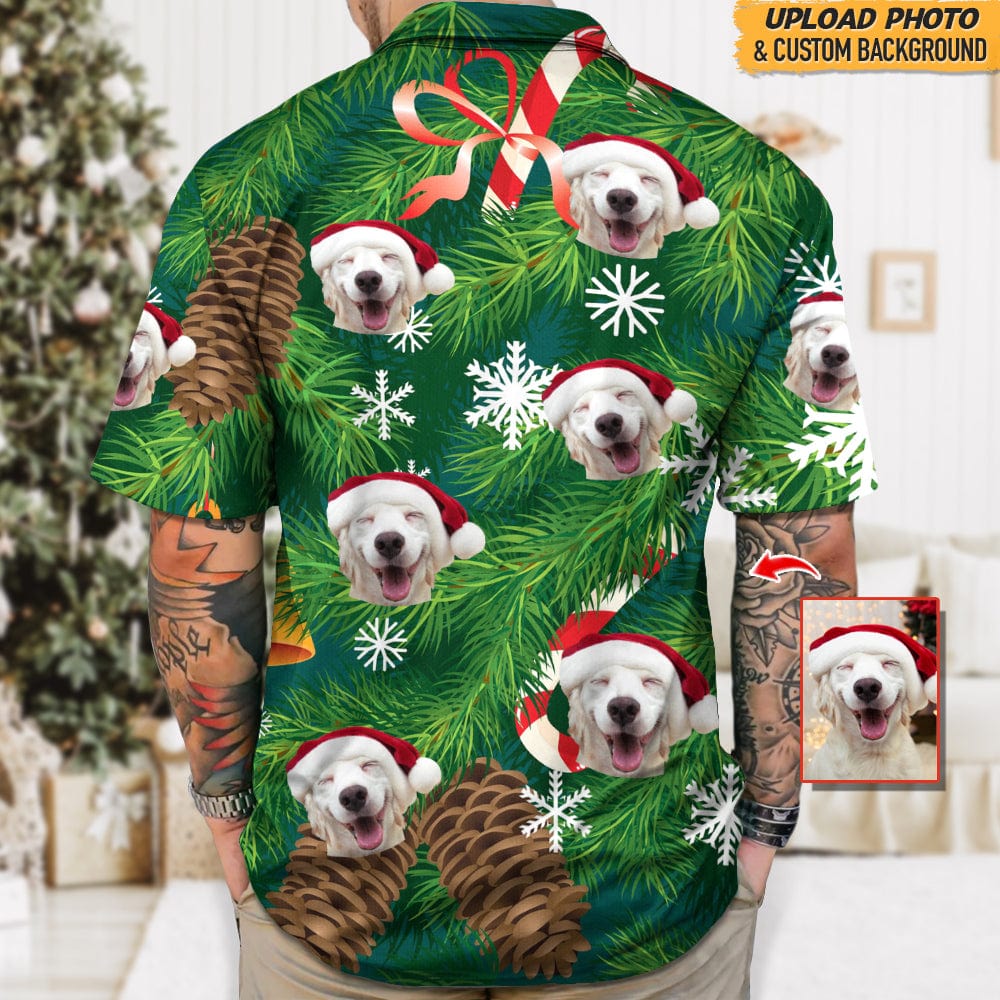 Custom Photo Dog Christmas Snow Dog Hawaii Shirt N304 888639 - Image 3