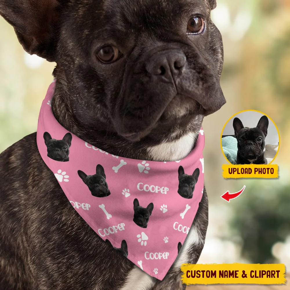 Custom Photo Dog Cat, Dog Clipart Pet Bandana T368 HN590 - Image 3