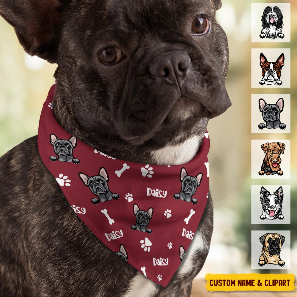Custom Photo Dog Cat, Dog Clipart Pet Bandana T368 HN590 - Image 4