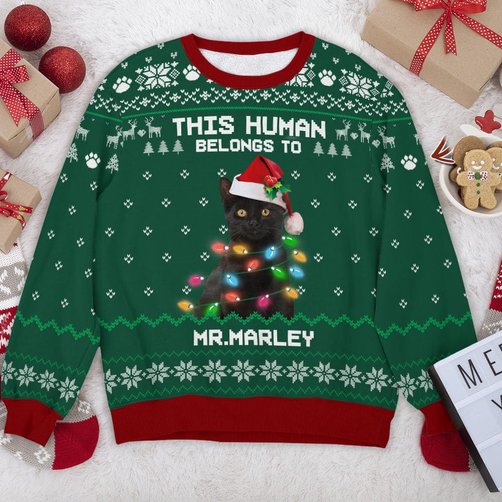 Custom Photo Dog Cat Merry Christmas Ya Filthy Animal AOP Ugly Sweatshirt T368 HN590 - Image 2