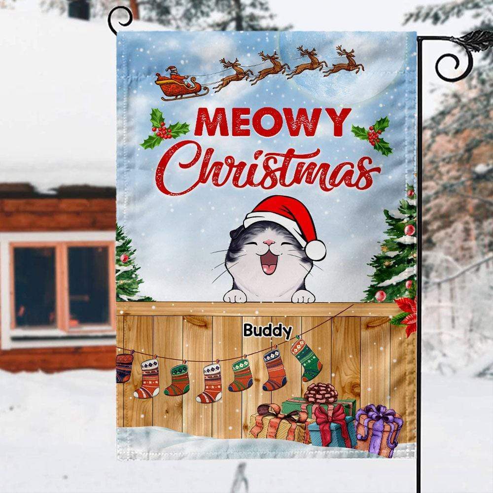 Meowy Christmas Cat Garden Flag, T368 HN590 - Image 3