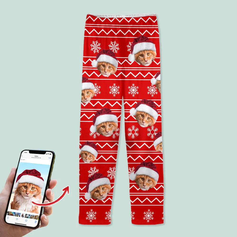 Custom Photo Christmas Cat Pajamas HO82 N304 888665 - Image 9