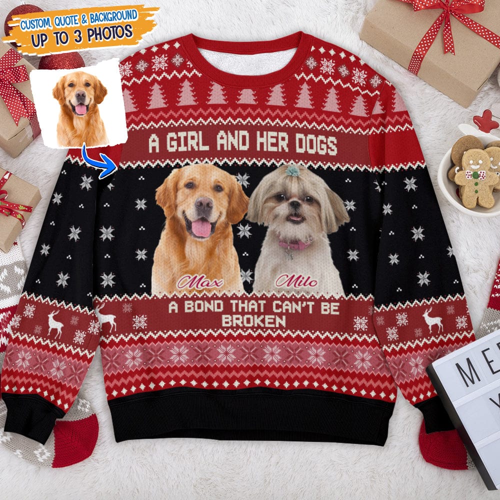 Custom Photo Dog Cat Pet AOP Ugly Sweatshirt T286 HN590 - Image 2
