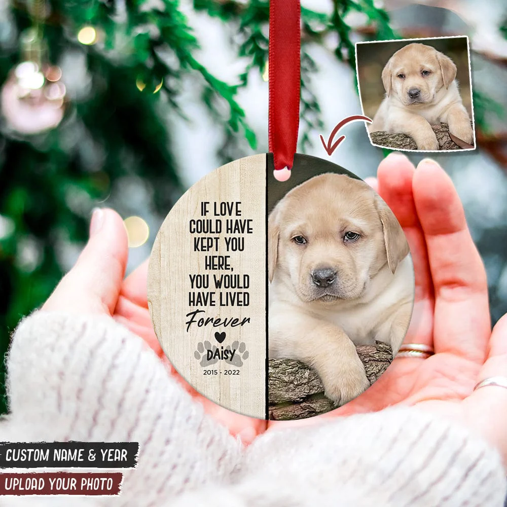 Custom Photo I'll Hold You In My Heart Dog Cat Wood Ornament K228 888680 - Image 2