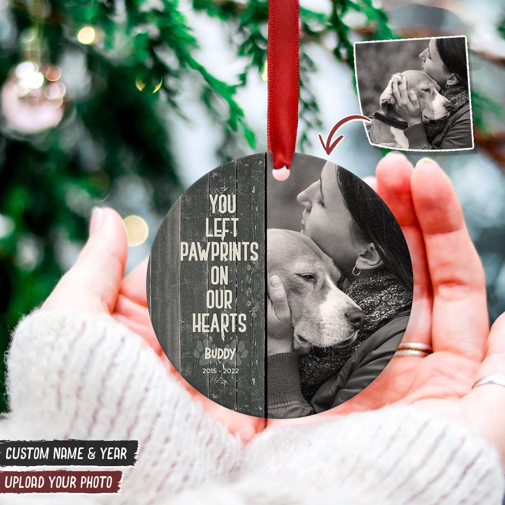 Custom Photo I'll Hold You In My Heart Dog Cat Wood Ornament K228 888680 - Image 3