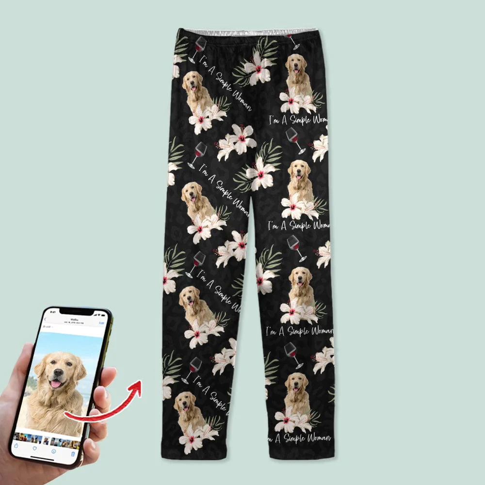 Custom Photo Dog Cat A Simple Woman Pajamas N304 888726 - Image 7