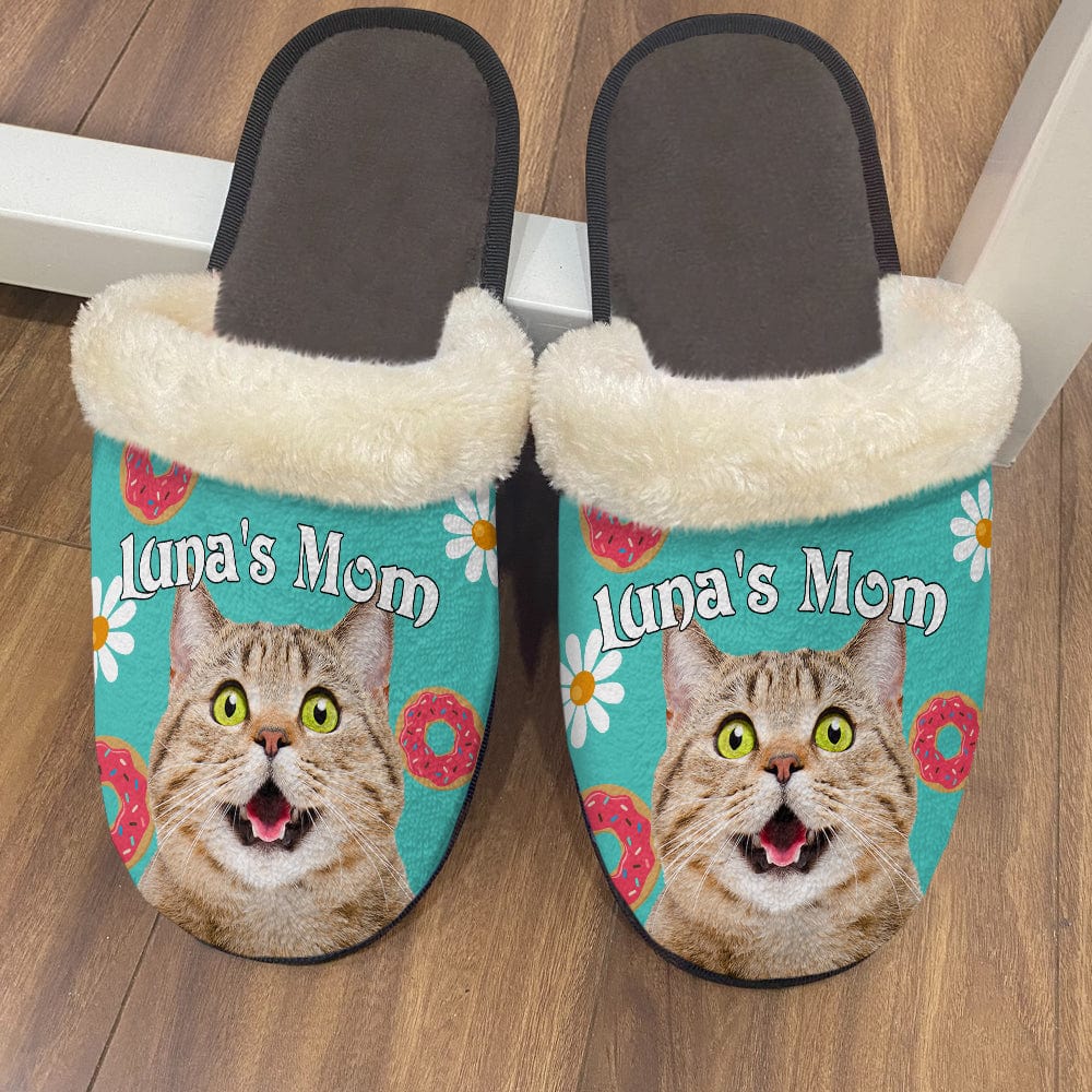 Custom Photo With Accessories Pattern Dog Cat Plush Slippers T368 888736