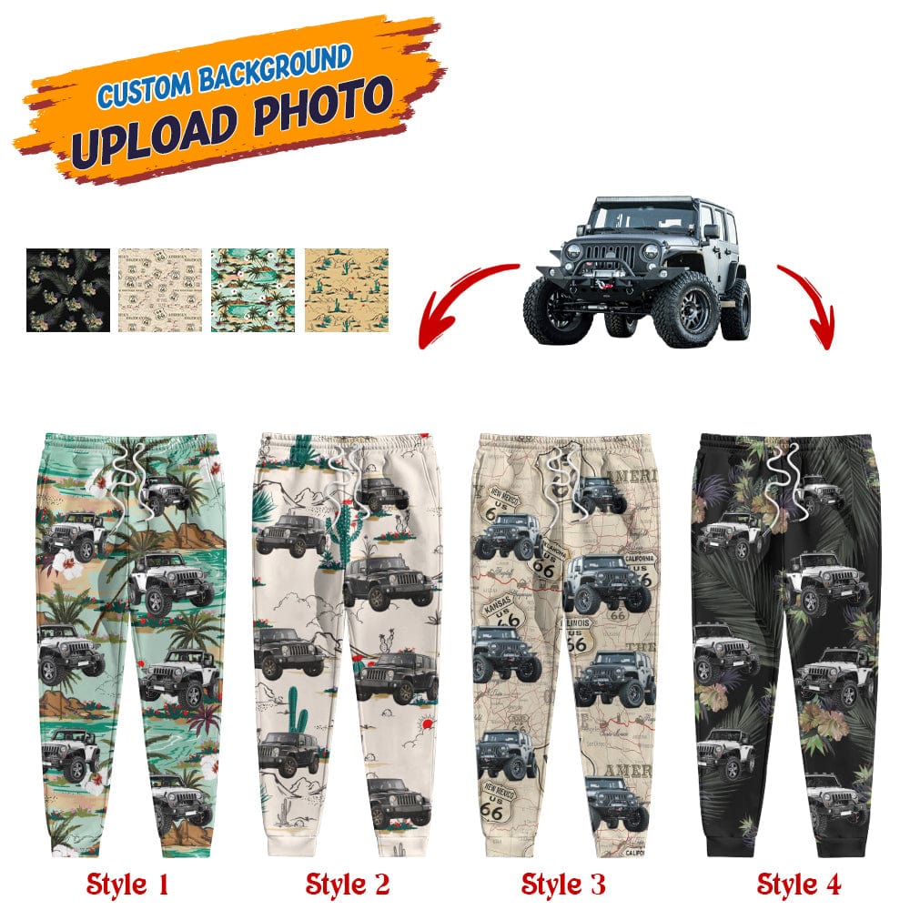 Custom Photo Car Men and Women's Sweatpants N304 888738 - Image 8