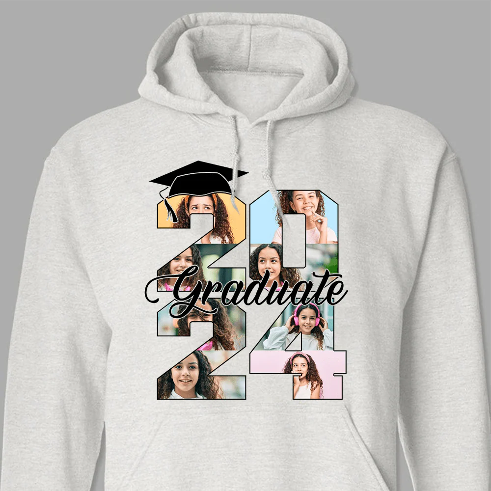 Graduate 2024 Upload Photo Shirt, Graduation 2024 Gift, T368 890387 - Image 2