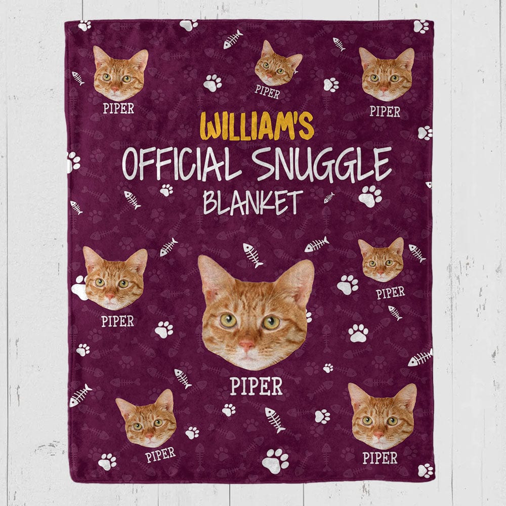 Official Snuggle Blanket Upload Photo Cat Blanket N304 HN590 - Image 3