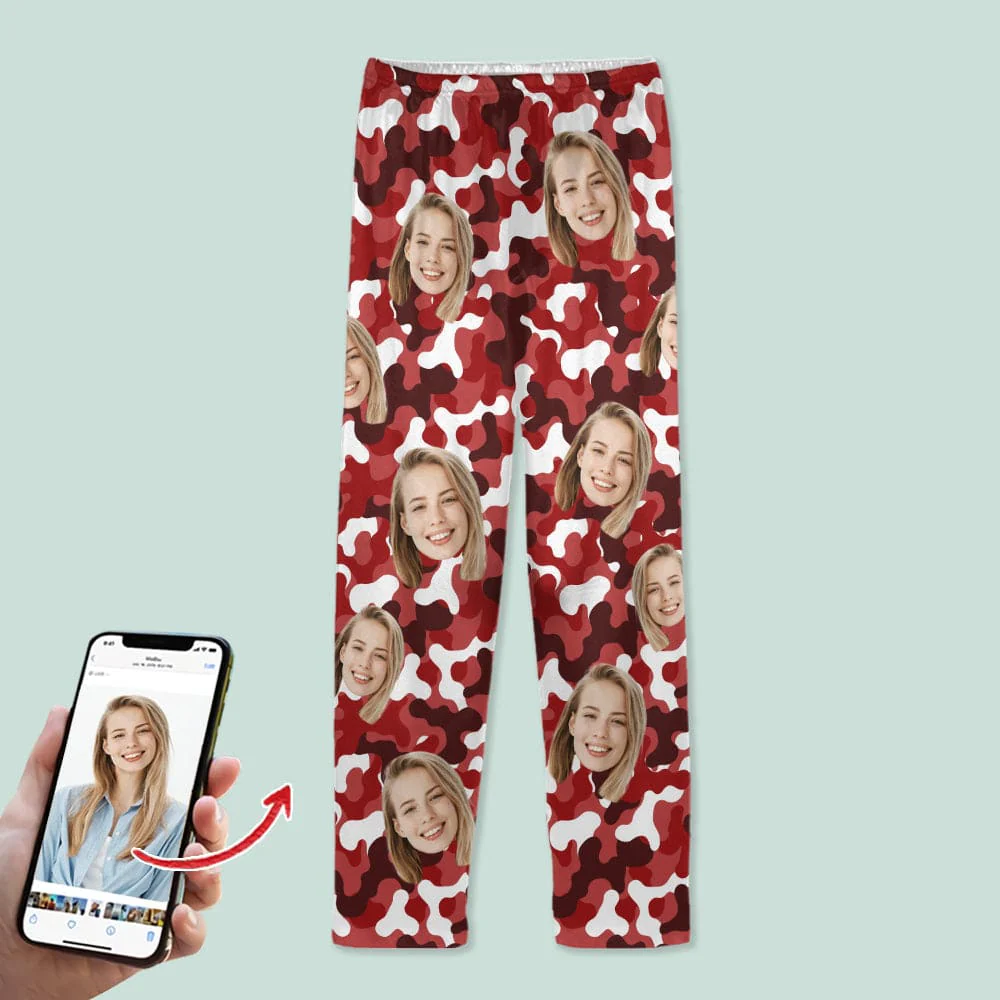 Custom Face Photo Camo Background Pajamas For Christmas Gift N304 888782 - Image 7