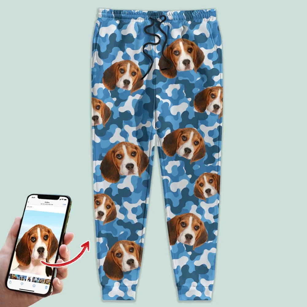 Custom Photo Camo Background Dog Sweatpants N304 888786 - Image 5