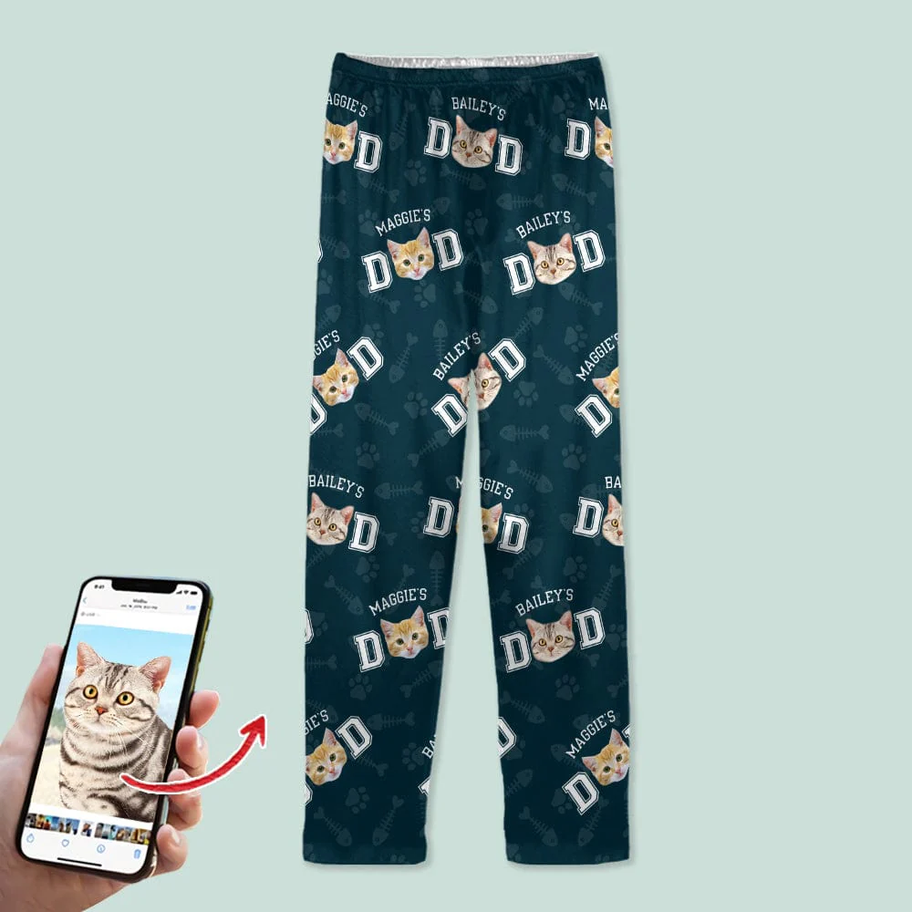Custom Photo Cat Dad Cat Mom Pajamas N304 888805 - Image 10