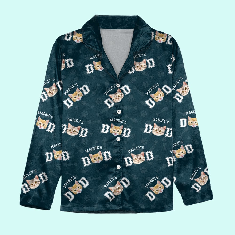 Custom Photo Cat Dad Cat Mom Pajamas N304 888805 - Image 4