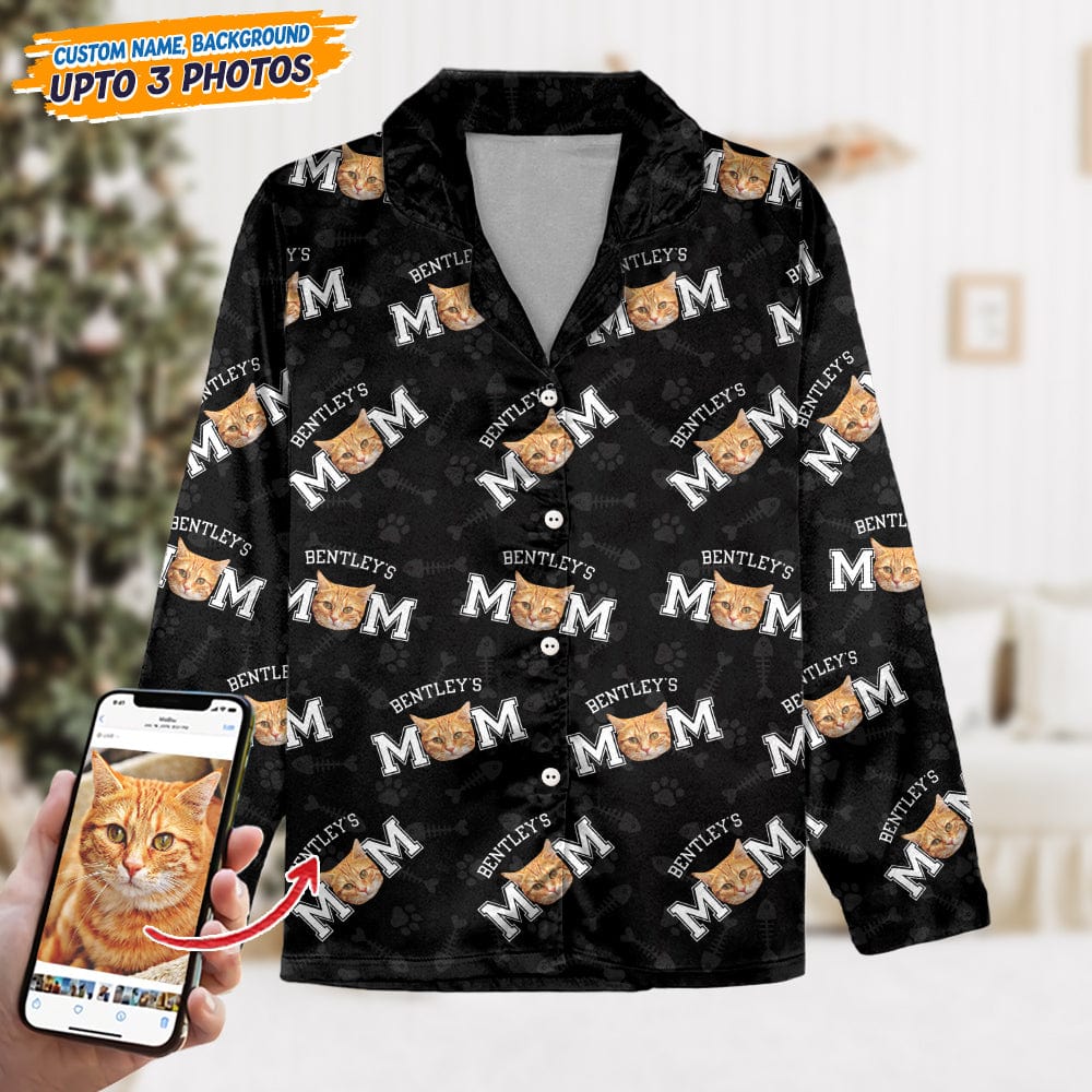Custom Photo Cat Dad Cat Mom Pajamas N304 888805 - Image 6
