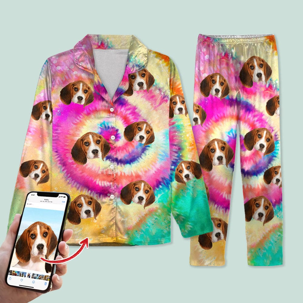 Custom Photo Tie Dye Background Dog Pajamas N304 888808 - Image 2