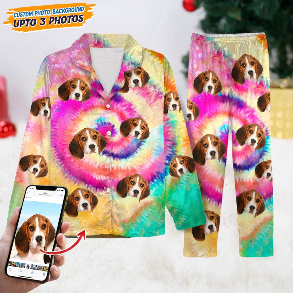 Custom Photo Tie Dye Background Dog Pajamas N304 888808 - Image 6