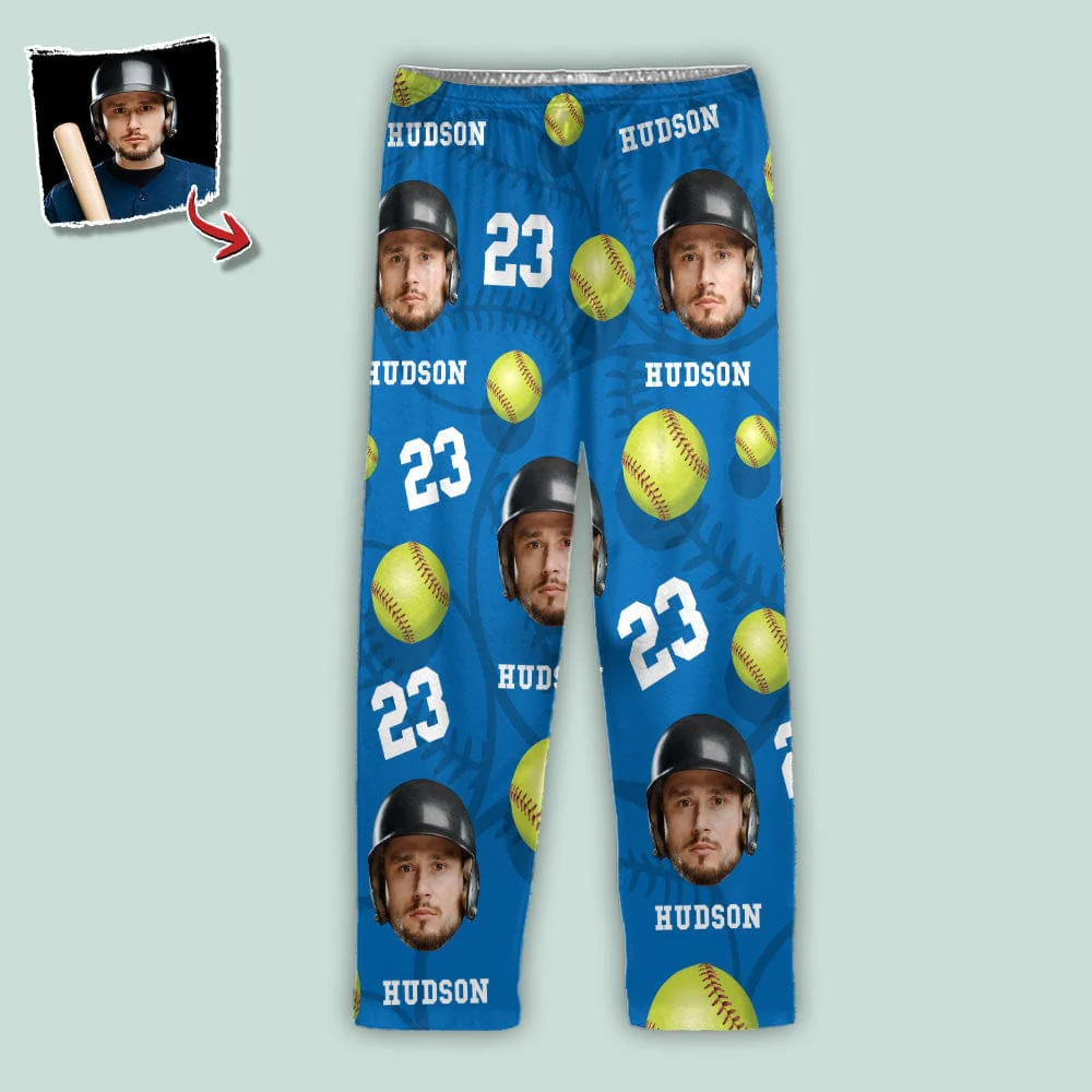 Custom Face Photo With Softball Pajamas Christmas T286 888811 - Image 11