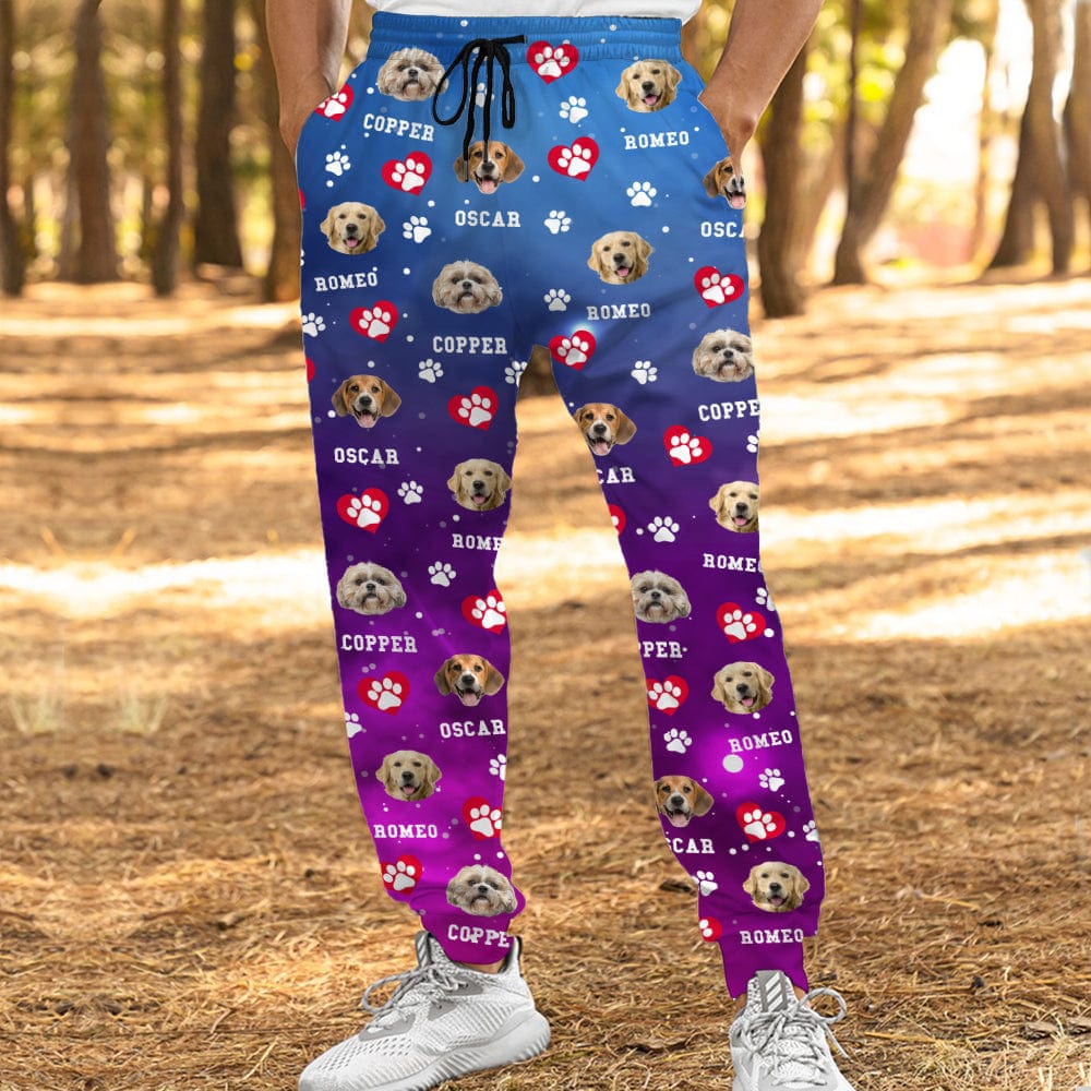 Custom Photo Dog Cat With Paw Icon Pet Sweatpants T286 HN590 - Image 3