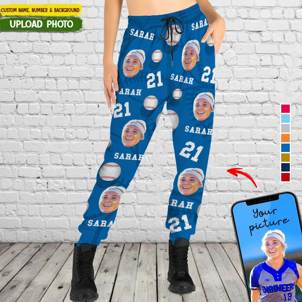 Custom Photo Baseball Pattern Sport Sweatpants T286 888825 - Image 5