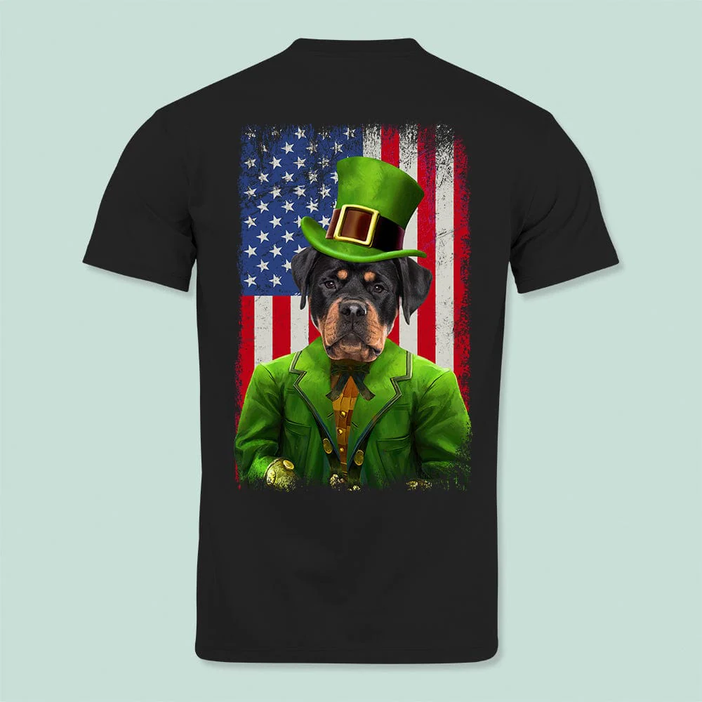 Custom Photo Pattrick's Day With America Flag Dog Shirt N369 HN590