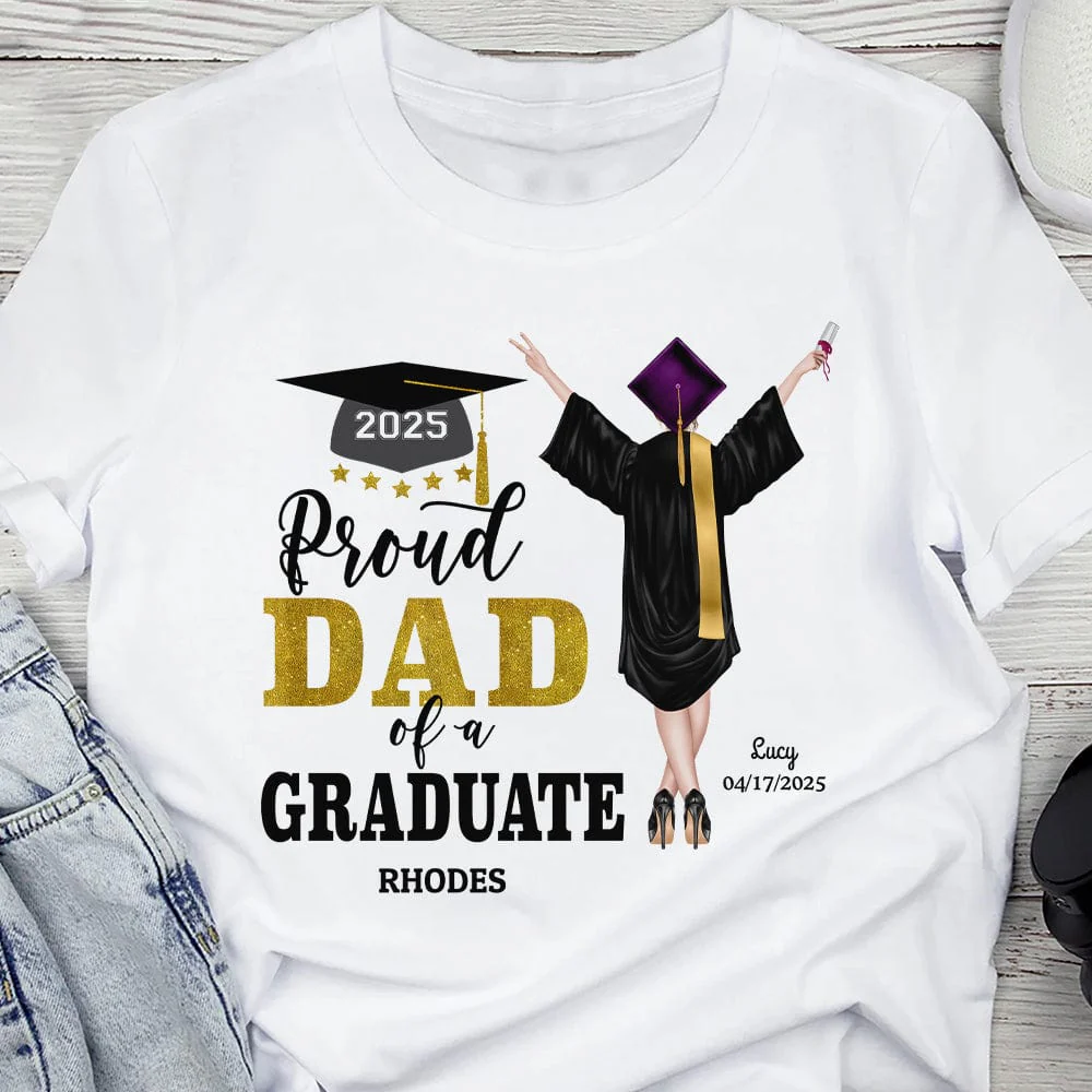 Proud Dad Proud Mom of a Graduate Graduation Shirt 888887 - Image 10