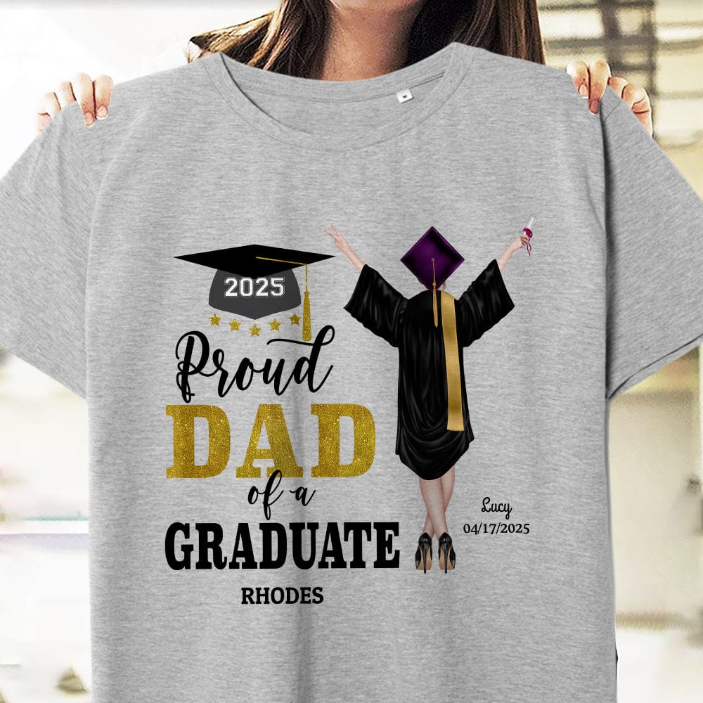 Proud Dad Proud Mom of a Graduate Graduation Shirt 888887 - Image 7