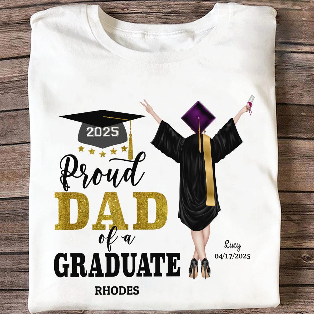 Proud Dad Proud Mom of a Graduate Graduation Shirt 888887 - Image 8