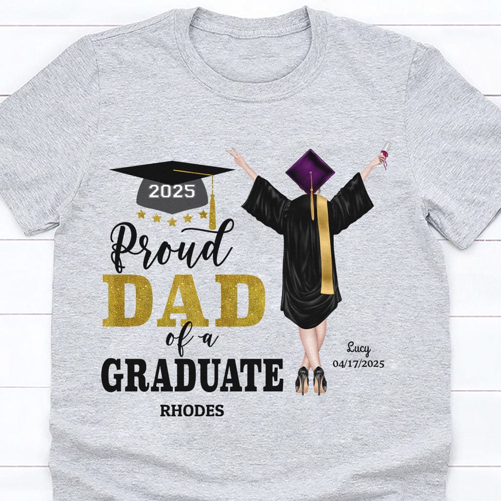 Proud Dad Proud Mom of a Graduate Graduation Shirt 888887 - Image 9