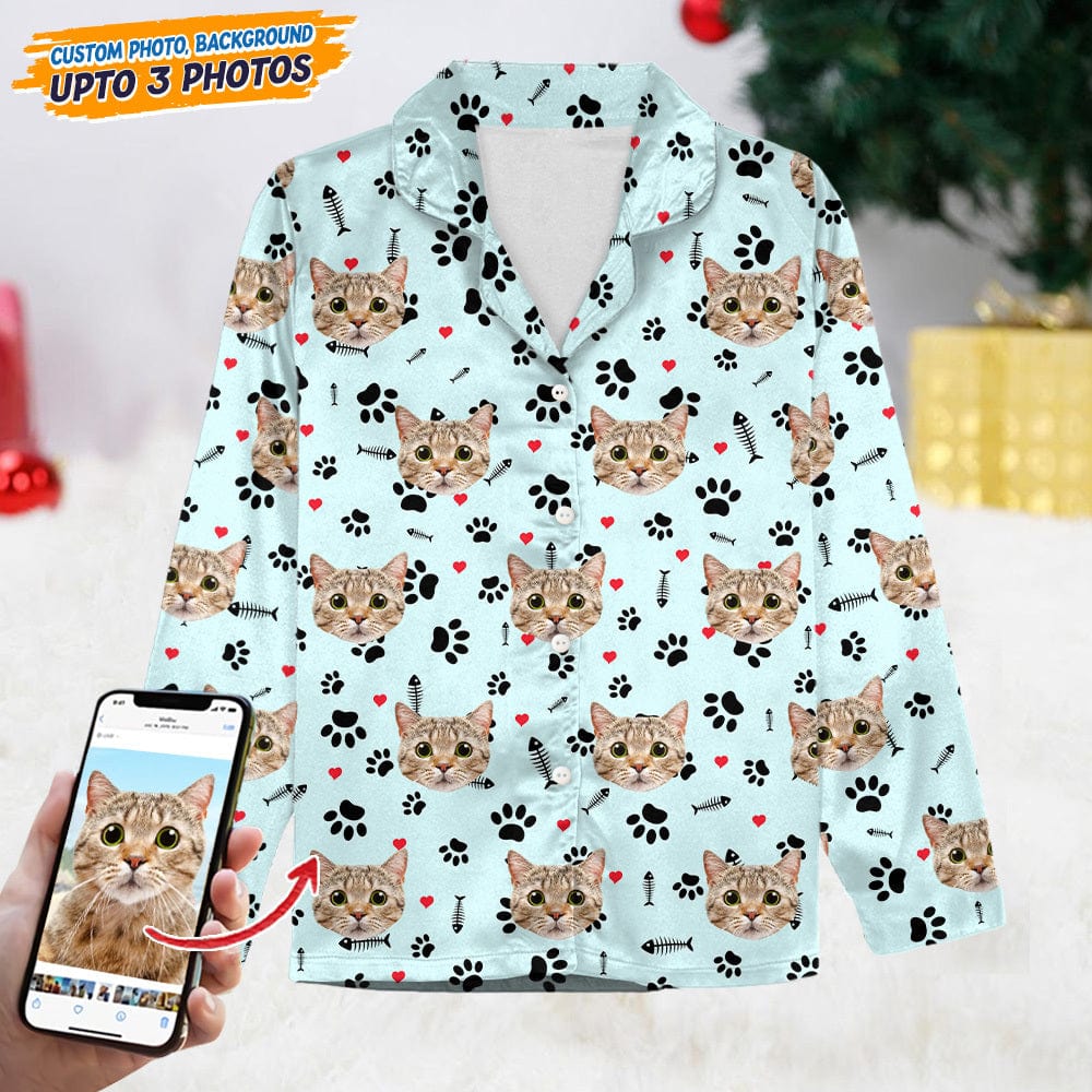 Custom Cat Photo With Icon Decoration Pajamas N304 888912 - Image 4