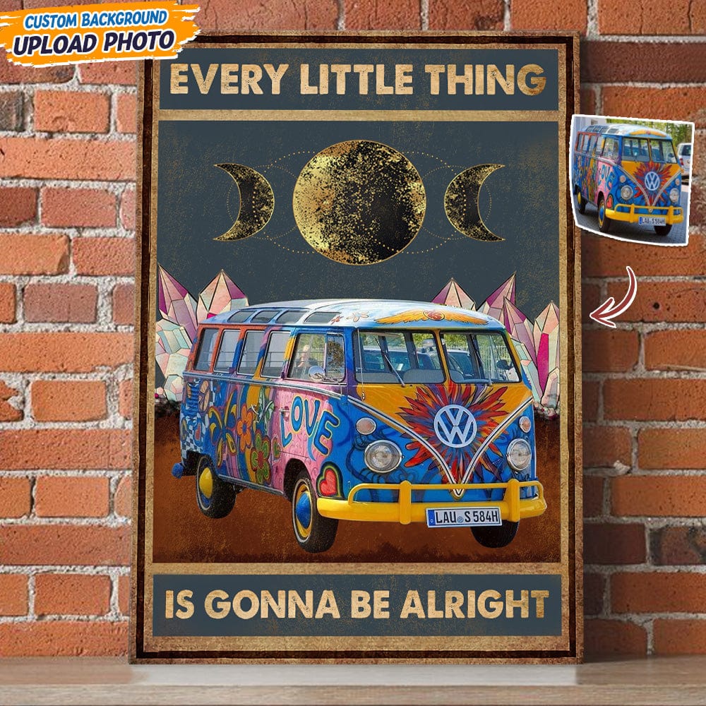 Custom Photo Every Little Thing Is Gonna Be Alright Hippie Metal Sign T368 HN590 - Image 4