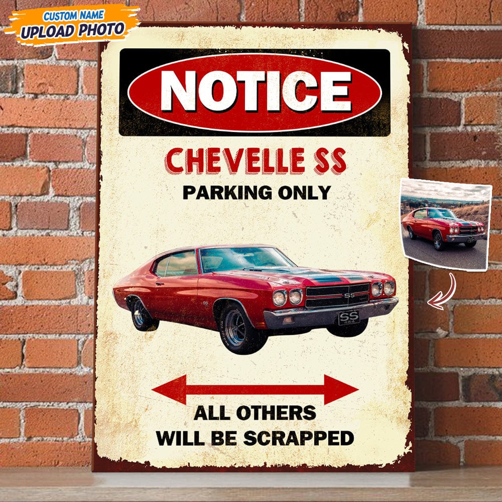 Custom Photo Notice Parking Only All Others Will Be Scrapped Car Metal Sign T368 HN590 - Image 3