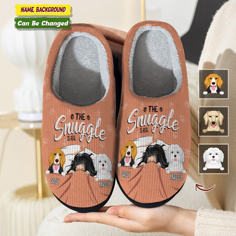 The Snuggle Is Real Dog Plush Slippers T368 HN590 - Image 6