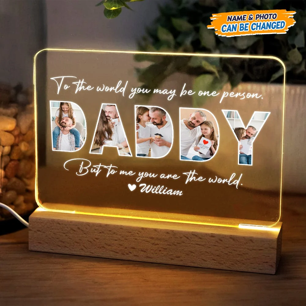 You Are The World Custom Shape Acrylic Plaque LED Night Light TA29 888959